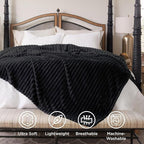 Bedsure GentleSoft Black California King Size Blanket - Image 5