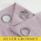 NICETOWN Pink Vintage Linen 100% Blackout Curtains - Image 7
