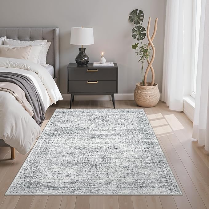 Area Rugs 4x6 for Living Room, Vintage Washable Rugs for Dining Room, Non-Slip - Image 3