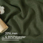 LAMIT Semi Sheer Short Linen Curtains 36 Inch Length 2 Panels, Light Filtering - Image 3