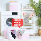 3-Pack 11x11 Inch Cube Storage Bin, Woven Storage Cube Organizer, Closet Organizer, Cute Square Storage Bins, Decorative Classroom Bathroom Pantry and Shelf Baskets, Light Pink