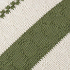 Fancy Homi Set of 1 Boho Moss Green Lumbar Decorative Throw Pillow Cover 12x20 - Image 4