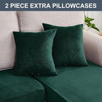Couch Cover 6-Piece Elastic Velvet Couch Cushion Covers & Chaise Slipcovers - Image 8