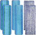 6 Pack Microfiber Cleaning Pad Replacement for Bona Mop, Microfiber Mop Pads for Hardwood Floor Cleaner, 2 Deep Cleaning Pad + 2 Microfiber Cleaning Pad + 2 Dusting Pad Apply for Bona Family of Mops