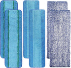 6 Pack Microfiber Cleaning Pad Replacement for Bona Mop, Microfiber Mop Pads for Hardwood Floor Cleaner, 2 Deep Cleaning Pad + 2 Microfiber Cleaning Pad + 2 Dusting Pad Apply for Bona Family of Mops