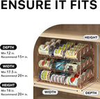 Simple Houseware 3-Tier Stackable Can Organizer Rack 36 Cans, Rose Gold