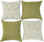 HPUK Decorative Throw Pillow Covers Set of 4 Geometric Design Linen Cushion - Image 2