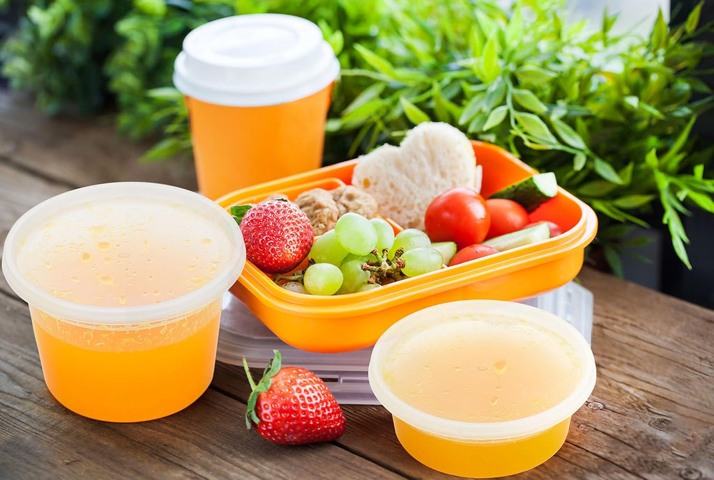 Glotoch Express 24 Sets 16 oz Deli Containers with Lids,Leakproof&BPA-Free