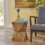 Christopher Knight Home Manuel Light-Weight Concrete Accent Table, Natural, 12.5D x 12.5W x 17.75H in