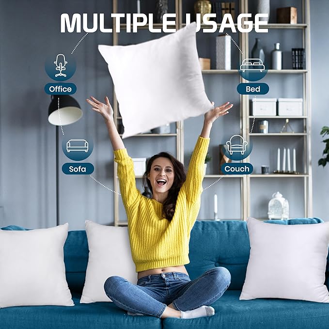 Utopia Bedding Throw Pillows – 22 x 22 Inches Down Alternative Pillows - Image 5