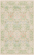 Washable Beige Green 5x8 Area Rug - Image 2