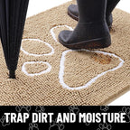 Smiry Dog Door Mat for Muddy Paws, Absorbent Dirt Trapper Non Slip Quick Dry - Image 2