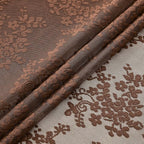 YJ YANJUN Vintage Lace Curtains 84 Inches Long-Victorian Floral Boho Brown - Image 7