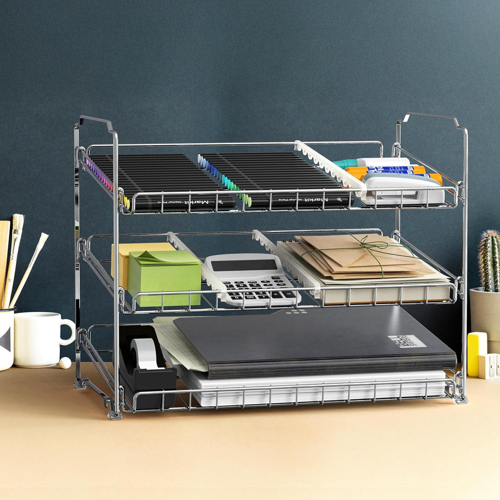 Simple Houseware 3-Tier Stackable Can Organizer Rack Hold 36 Cans, Chrome