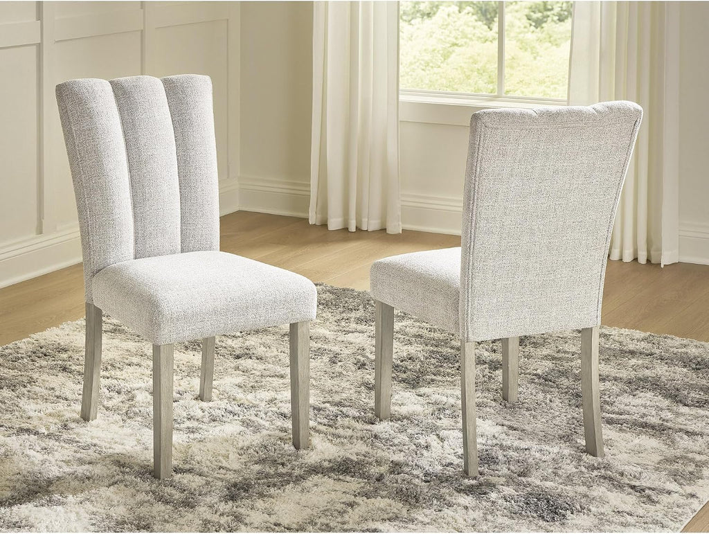 Signature Design by Ashley Upholstered Dining Chairs Set of 2, Bisque