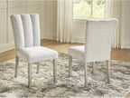 Signature Design by Ashley Upholstered Dining Chairs Set of 2, Bisque