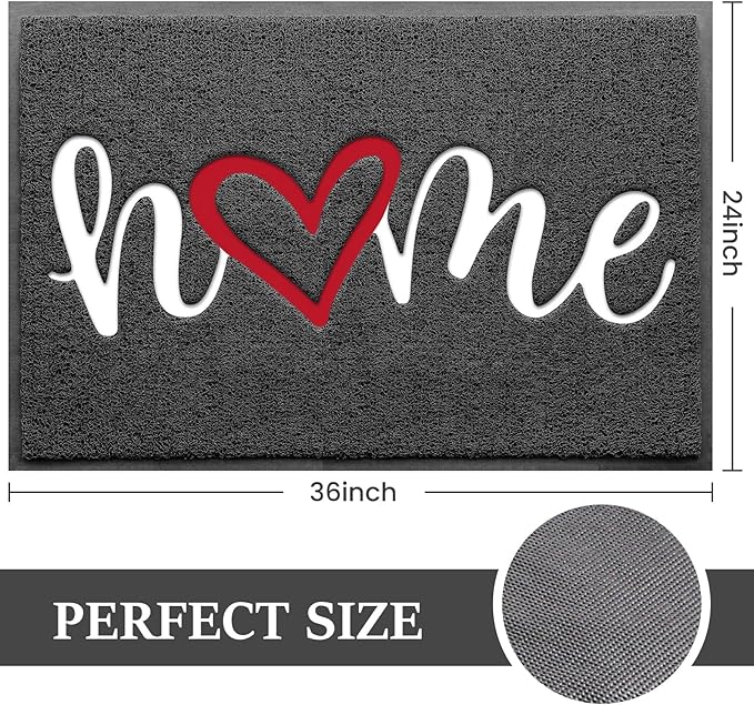 BeneathYourFeet Door Mat, Welcome Mat Low Profile Floor Mat Front Doormat - Image 3
