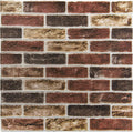 Art3d 10-Pack Durable Faux Brick Peel and Stick 3D Wall Panels, Red Brown