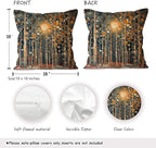 Rustic William Morris Inspired Autumn Forest Decor Throw Pillow Covers 18x18 - Image 2