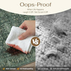 9x12 Washable Area Rug for Living Room Bedroom Vintage Green Non Slip Carpet - Image 8