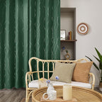 Deconovo Green Curtains, Christmas Blackout Drapes, Thermal Insulated - Image 3