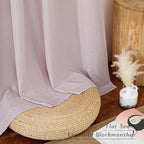 NICETOWN Blush Pink Short Linen Curtains - Image 7