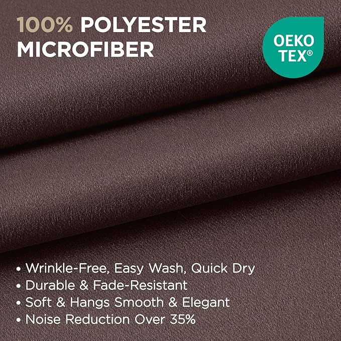 Joydeco Blackout Curtains 95 Inch Length 2 Panels Set, Thermal Insulated Long - Image 2