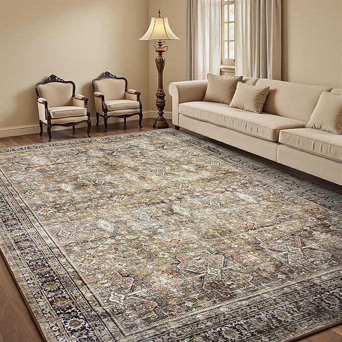Lofus 5x7 Area Rug for Living Room, Soft Neutral Carpets for Bedroom Dining by Lofus