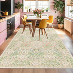 Washable Beige Green 5x8 Area Rug - Image 6