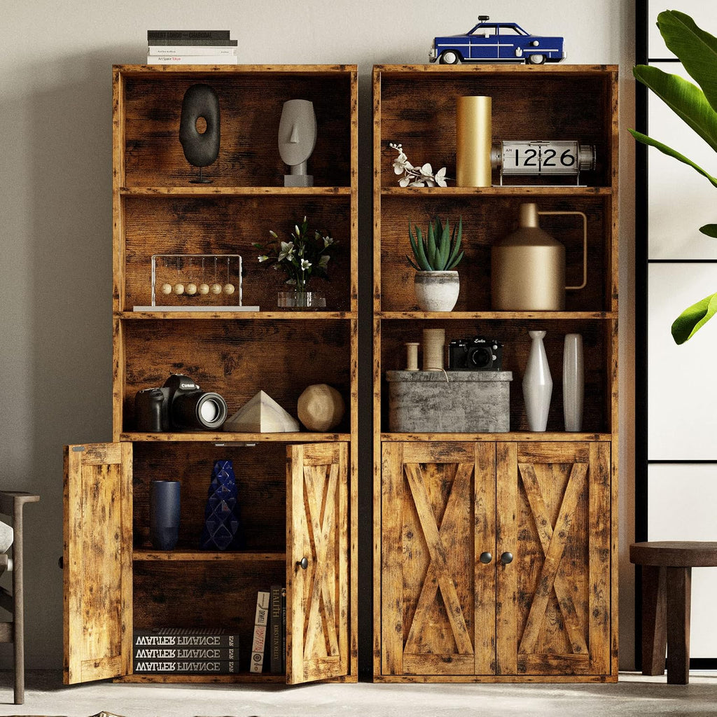 IRONCK Industrial Bookshelves and Bookcases with Doors and Shelves