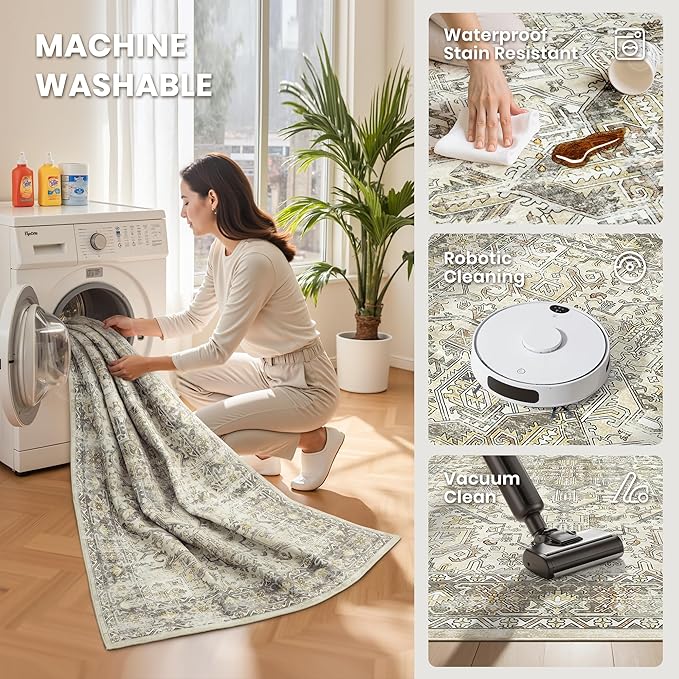 zesthome 6x9 Area Rug, Super Soft Washable Rugs - Image 5