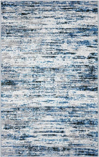 Lansny Modern Abstract 5x7 Machine Washable Area Rug Non-Slip Soft Bedroom - Image 9