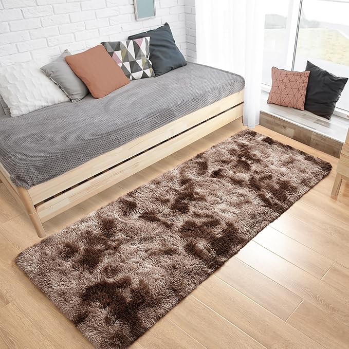 Tepook Fluffy Runner Rugs for Bedroom Aesthetic 2x6 Feet, Shag Soft Bedside Rug - Image 7