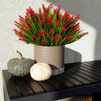 Artificial Plants Outdoor Fake Monkey Grass 12 Bundles Fake Outdoor Flowers