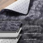 Large Area Rugs for Living Room, 6x9 Feet Fluffy Shag Fuzzy Plush Soft Bedroom - Image 5