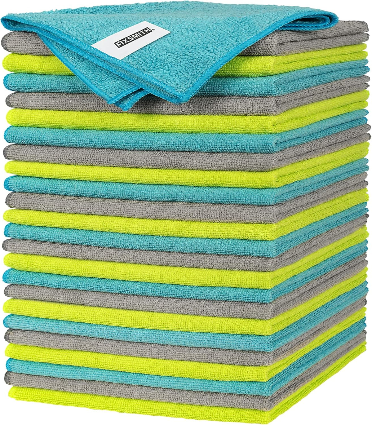 FIXSMITH Black Microfiber Cleaning Cloth -Pack of 24, Highly Absorbent Cleaning Rags, 16"X12" All Purpose Cleaning Towels for Housekeeping, Kitchen, Car, Lint Free and Reusable Microfiber Towels