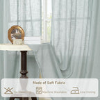 LAMIT Greyish Blue Linen Curtains - Image 8