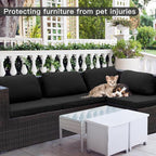 8Pcs Outdoor Cushion Covers, Patio Cushion Covers, Stretch Elastic Slipcovers - Image 3