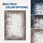 GarveeHome Machine Washable Runner Abstract Hallway Rugs 2x6 Brown