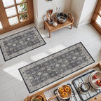 Kitchen Sink Rugs Set 0f 2: Washable Non-Slip Hardwood Floor Mat by HYHAOYUNLAI