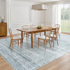 8x10 Area Rugs Living Room: Washable Large Neutral Soft Rug Farmhouse Stain - Image 5