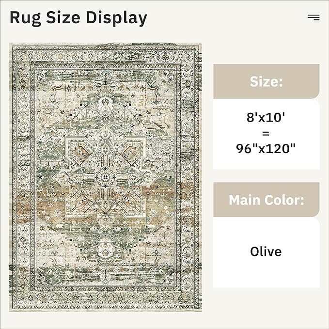 Soalmost Washable Area Rug 8x10, Large Soft Rugs - Image 4
