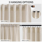 Nanspring Extra Long 120 Inch Curtains - Image 2