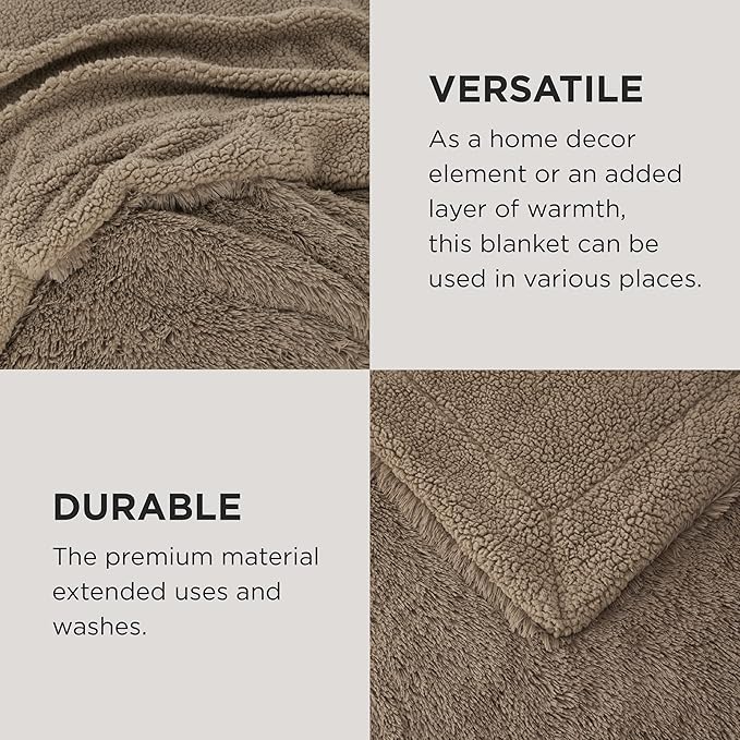 Bedsure GentleSoft Fuzzy Sherpa Faux Fur Twin Blanket, Soft Fleece Plush Warm - Image 4