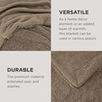 Bedsure GentleSoft Fluffy Brown King Size Blanket - Image 4
