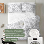 Martex EcoPure Comfort Wash Print Comforter Set, Twin, Meadow Walk
