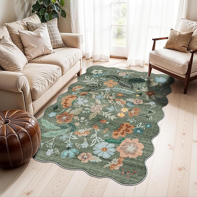 Washable 3x5 Entryway Area Rugs: Ultra Soft Low Pile Carpet - Image 2
