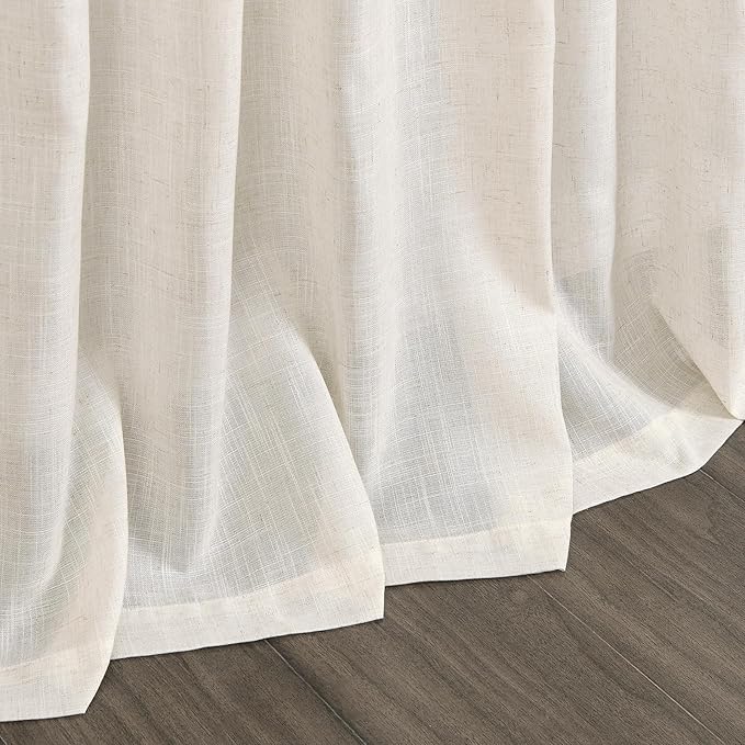 Nanspring Modern Linen Curtains 84 Inch Length 2 Panels Set - Image 8