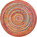 Hausattire Bohemian Braided Rug 4' Round - Image 5