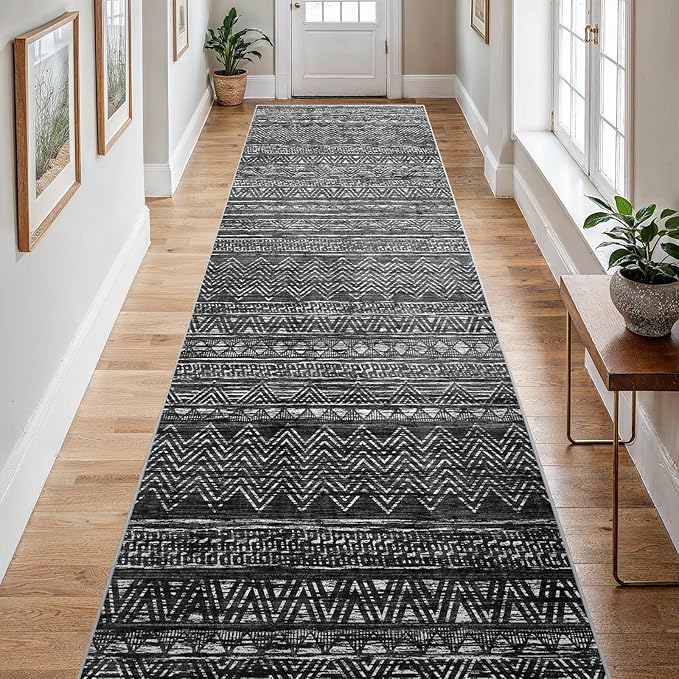 4x12 Washable Hallway Runner Rug：Moroccan Non-Slip Wide Runners - Image 8